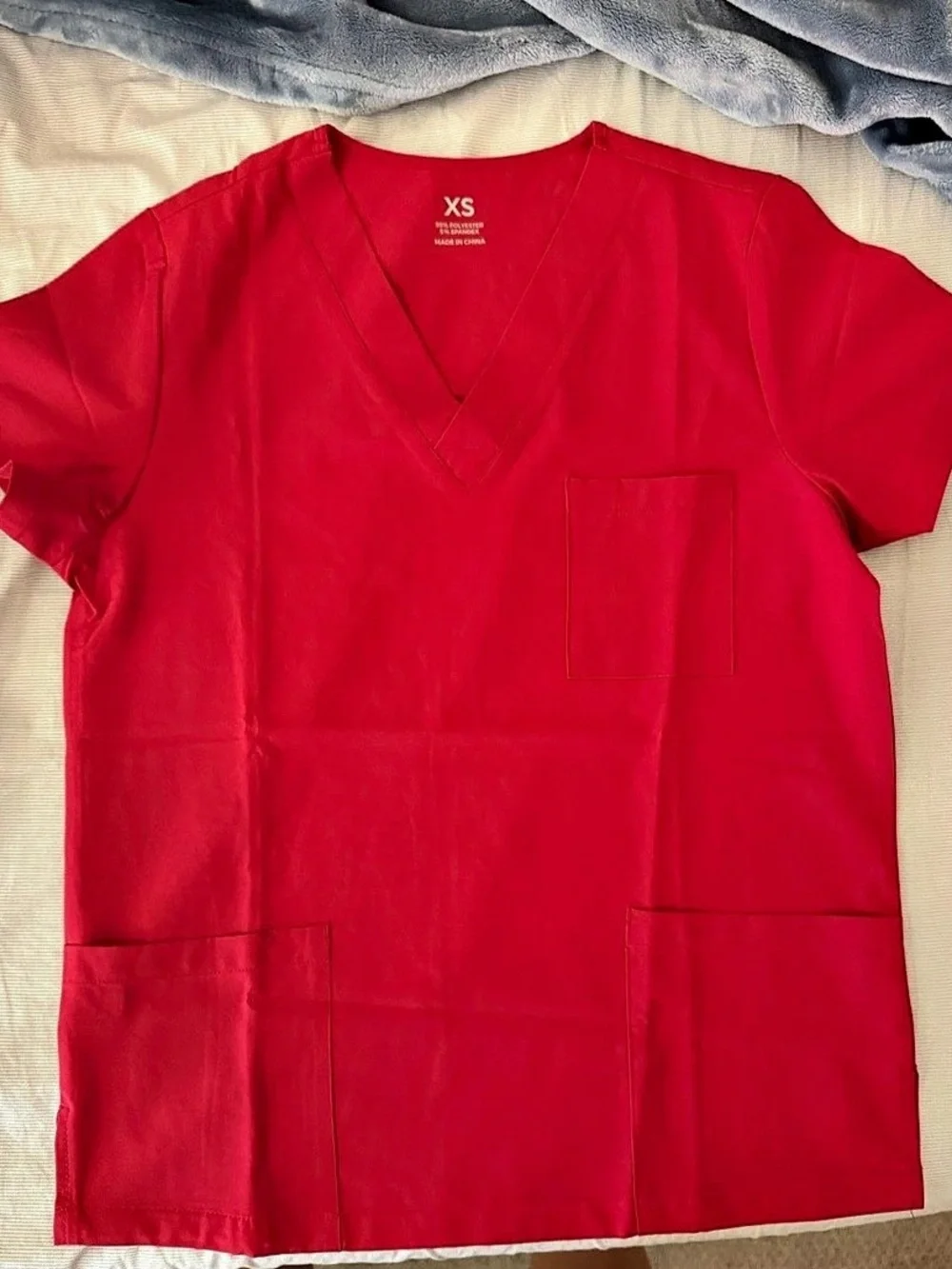 Red Scrub Set Like New